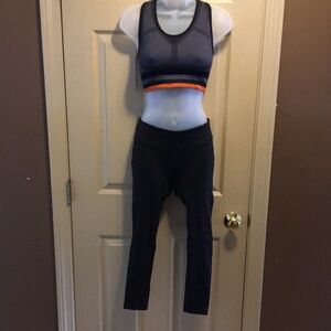 DKNY Sport Black Leggings Small EUC
